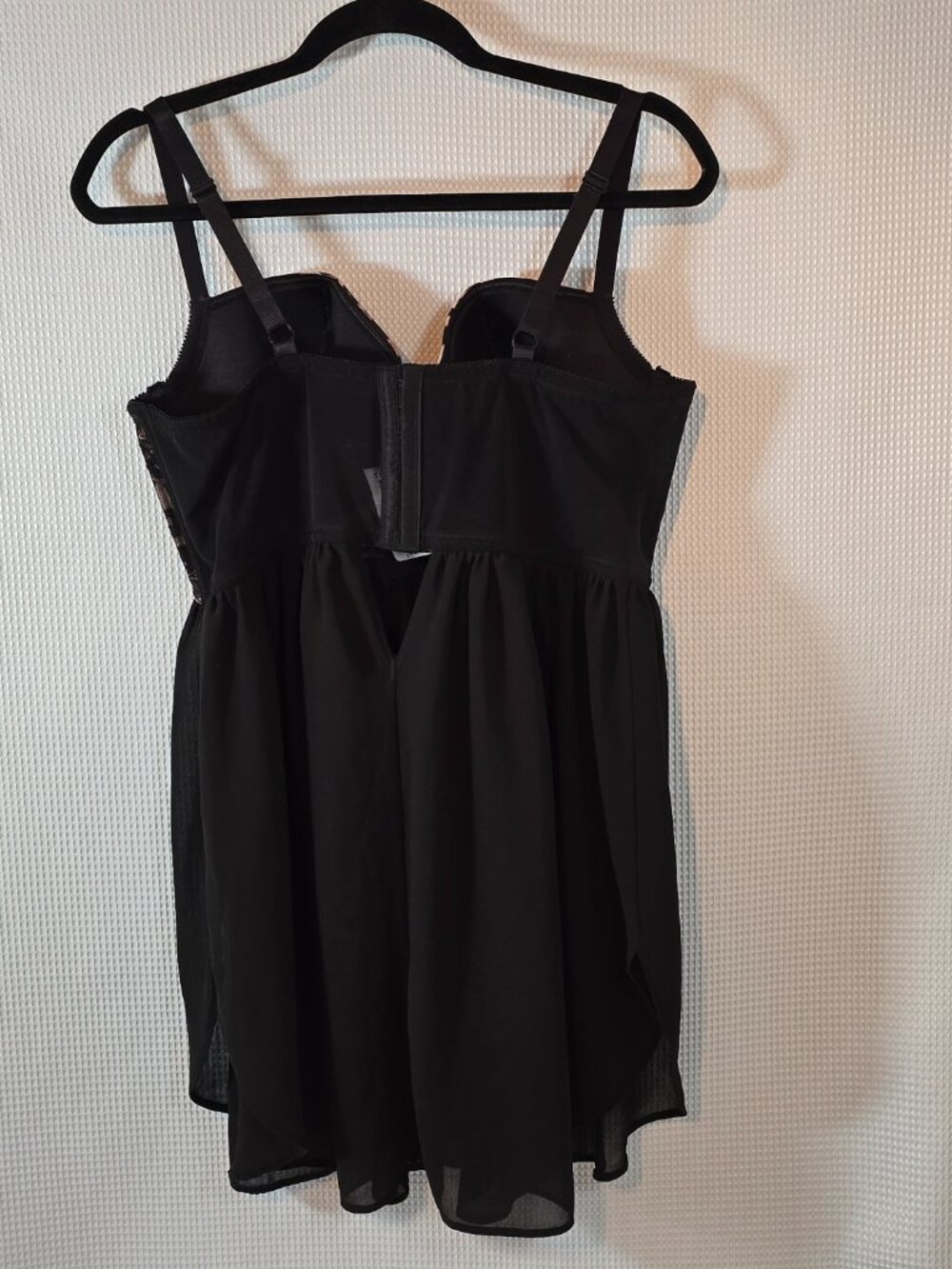 Torrid 1X Black Lace Leopard Babydoll Underwire Lingerie Top NWT - Picture 3 of 7